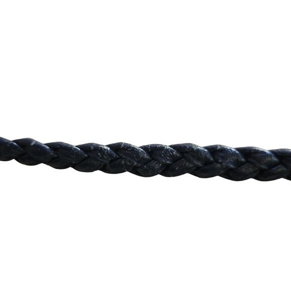 Metal Mesh Shoulder Bag Navy Blue Womens 12x9" Braided Strap Whimsy Coastal - Picture 16 of 16